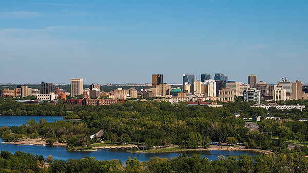 Skyline view of Regina
